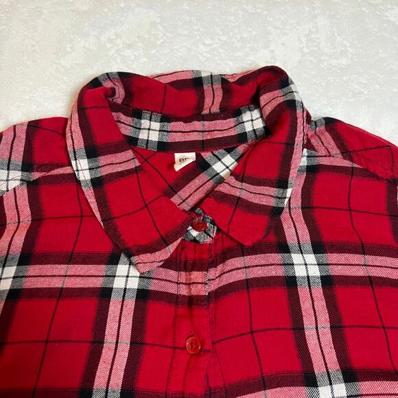 BP Plaid Lightweight Flannel Button Up Shirt Size 1X Holidays Classic Cabincore - Picture 3 of 9